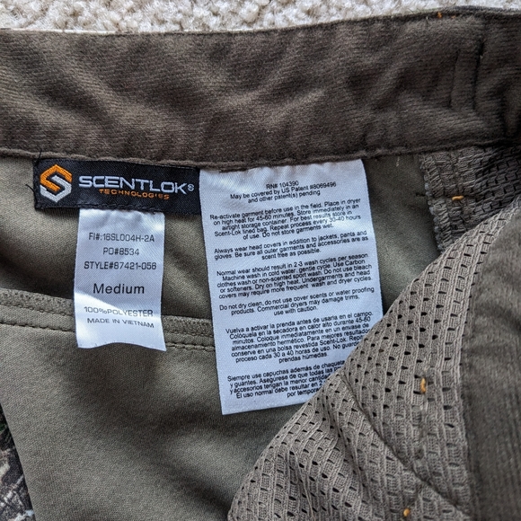 ScentLok Camo Hunting Set Pants Jacket - Picture 7 of 8